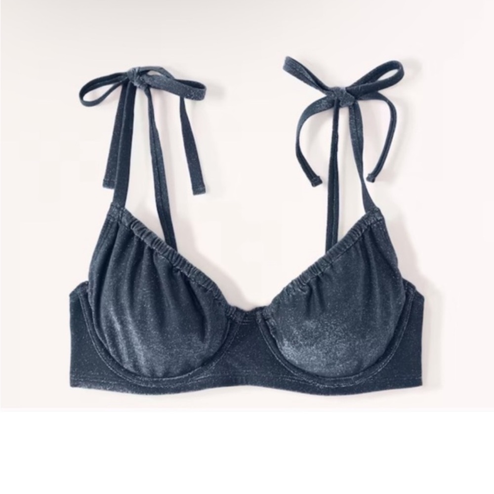 Shimmer Tie-Strap Underwire Bikini Top